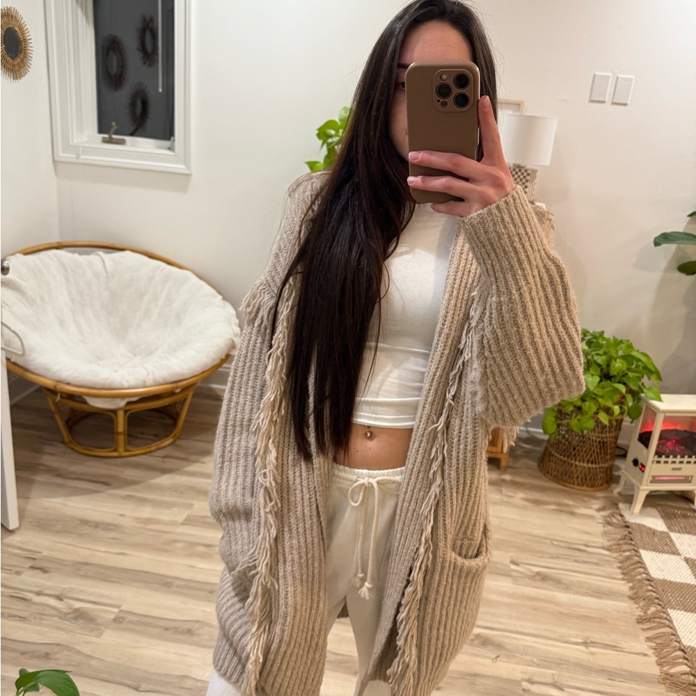 Fringe Anthropologie cardigan